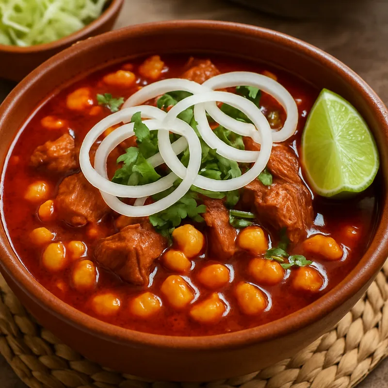 Pozole Rojo (Roter Hominy-Eintopf)