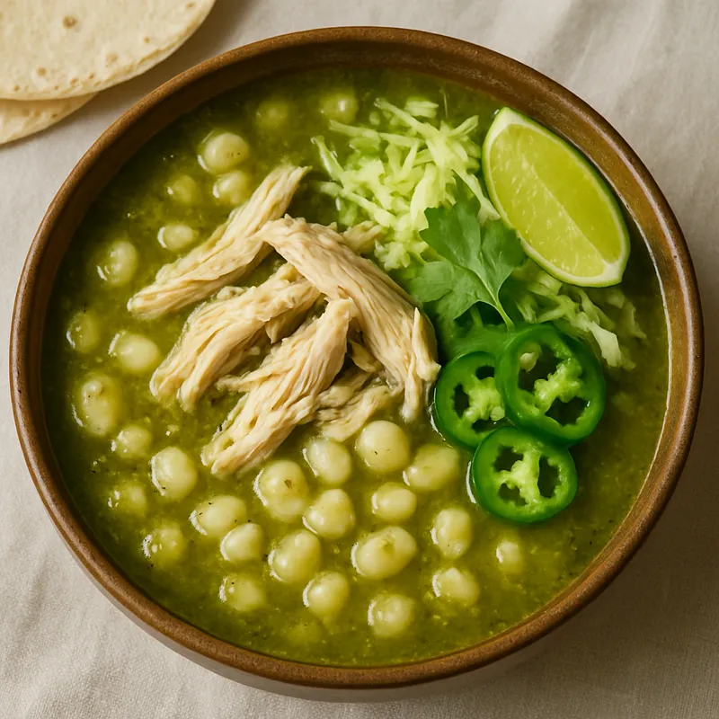 Pozole Verde (Grüner Hominy-Eintopf)