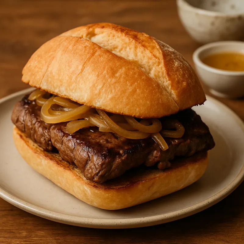 Prego no Pão (Portugiesisches Steak-Sandwich)