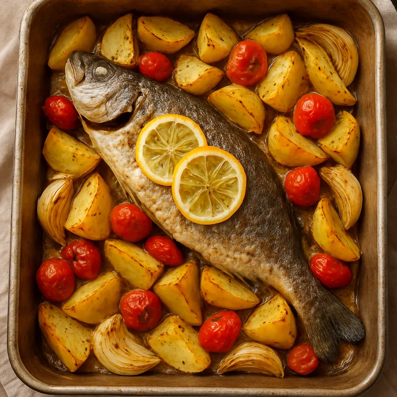 Psari Fournou (Ofengebackener Fisch)