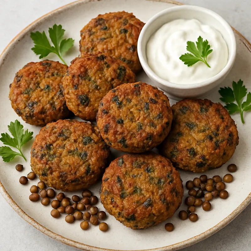 Pseftokeftedes (Falsche Fleischbällchen mit Linsen)