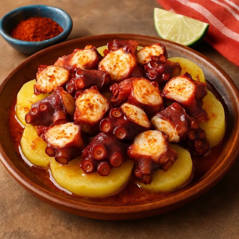 Pulpo a La Gallega Mexicano (Mexikanischer Tintenfisch nach galizischer Art)