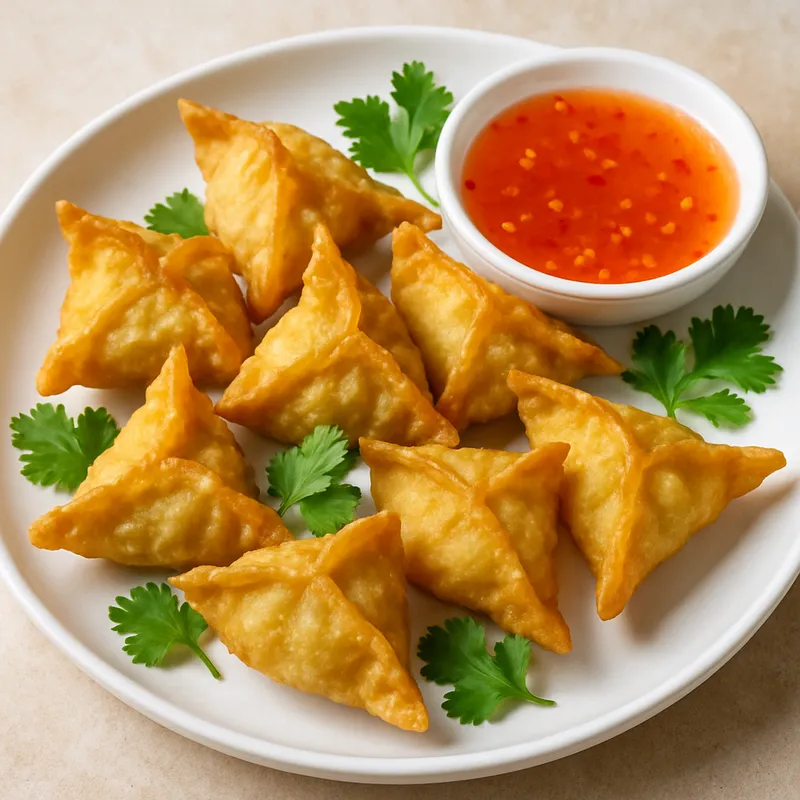 Pun Sib Gebratene Wontons auf Thai-Art