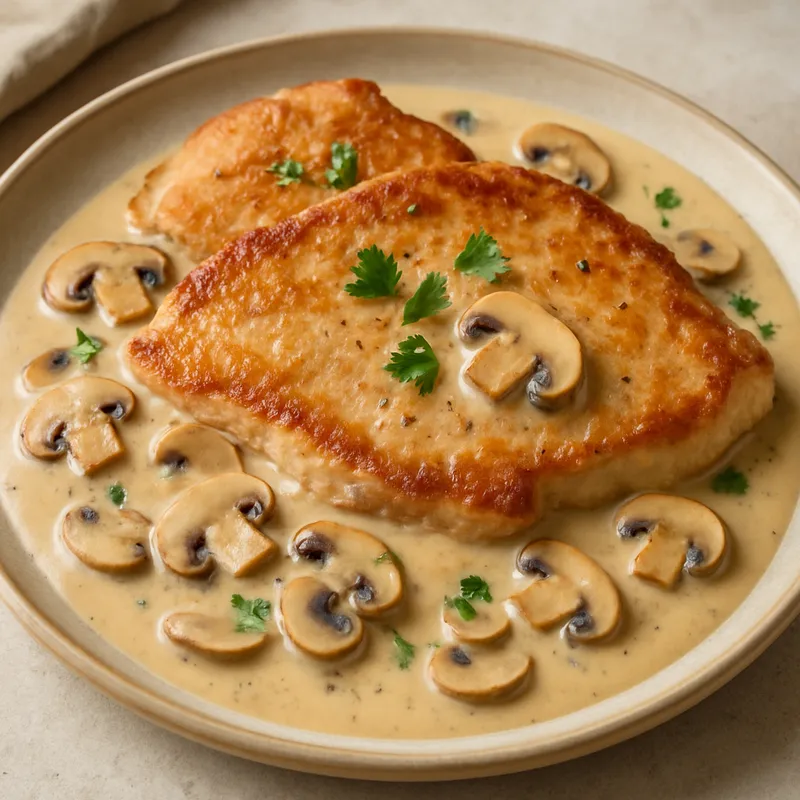 Putenschnitzel in Rahmsauce