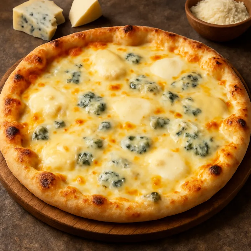 Quattro Formaggi Pizza (Vier-Käse-Pizza)