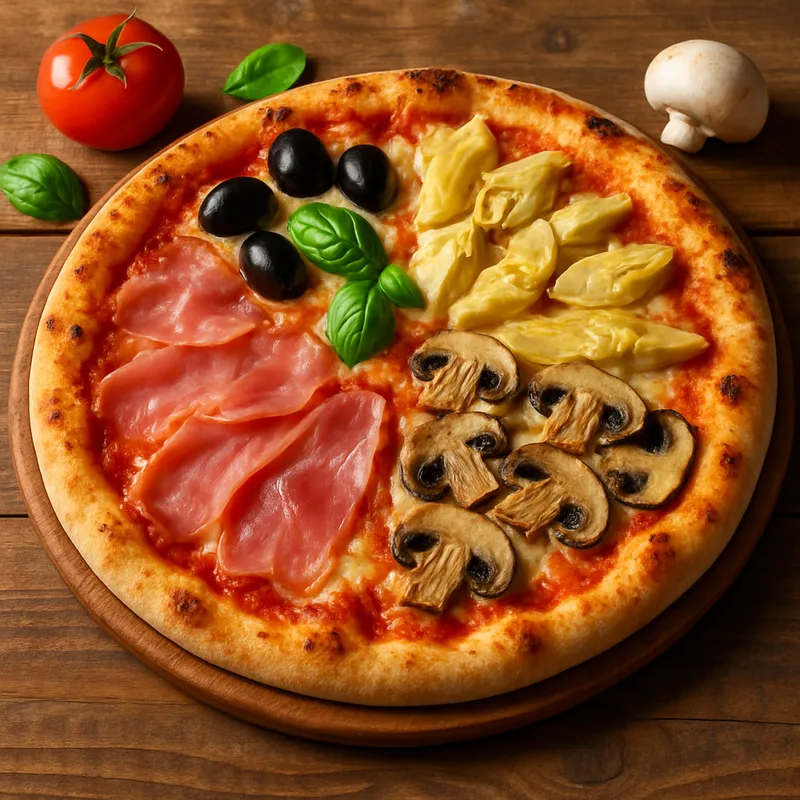 Quattro Stagioni Pizza (Vier Jahreszeiten Pizza)