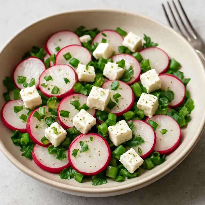 Radieschen-Feta-Salat