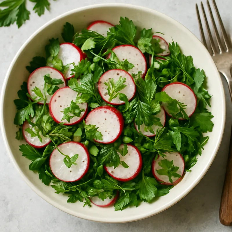 Radieschen-Kräuter-Salat