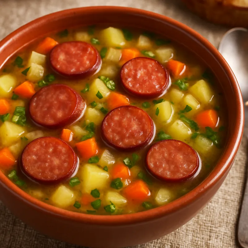 Räucherwurst-Suppe