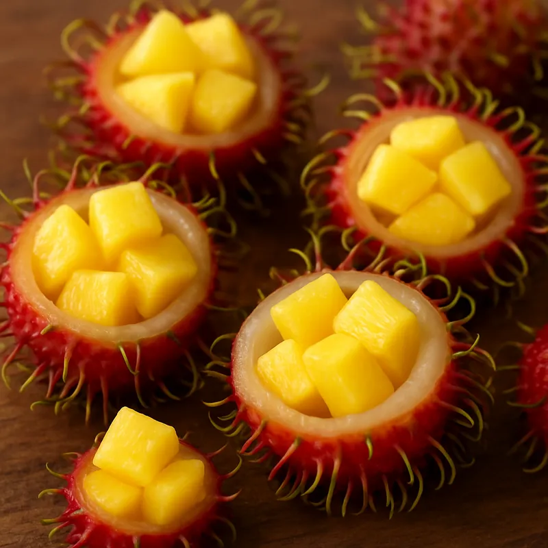 Rambutan gefüllt mit Ananas