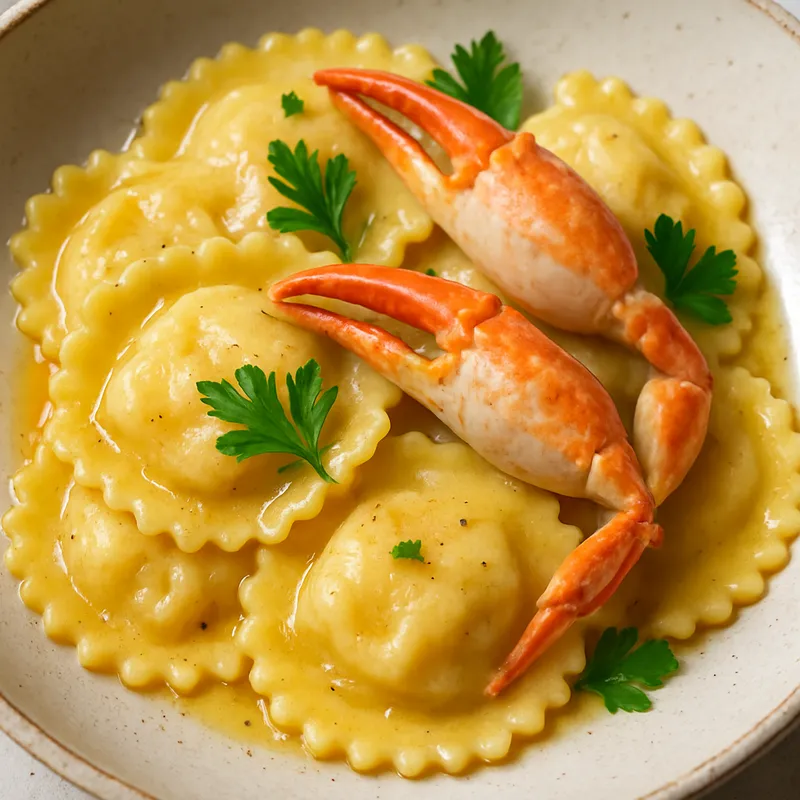 Ravioli mit Krabben