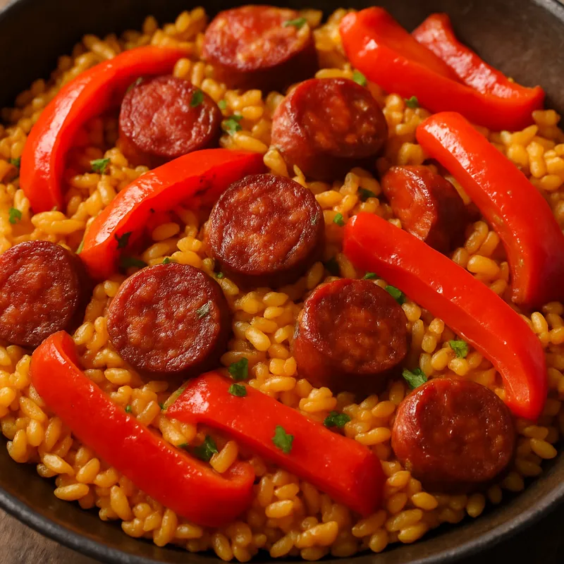 Reis mit Chorizo und Paprika