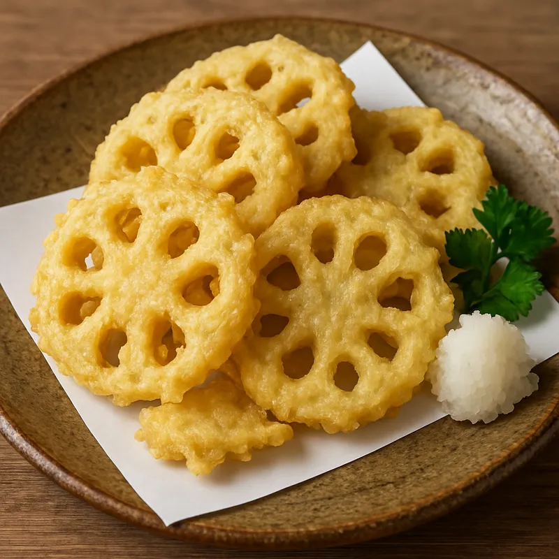 Renkon Tempura (Lotuswnurzel-Tempura)