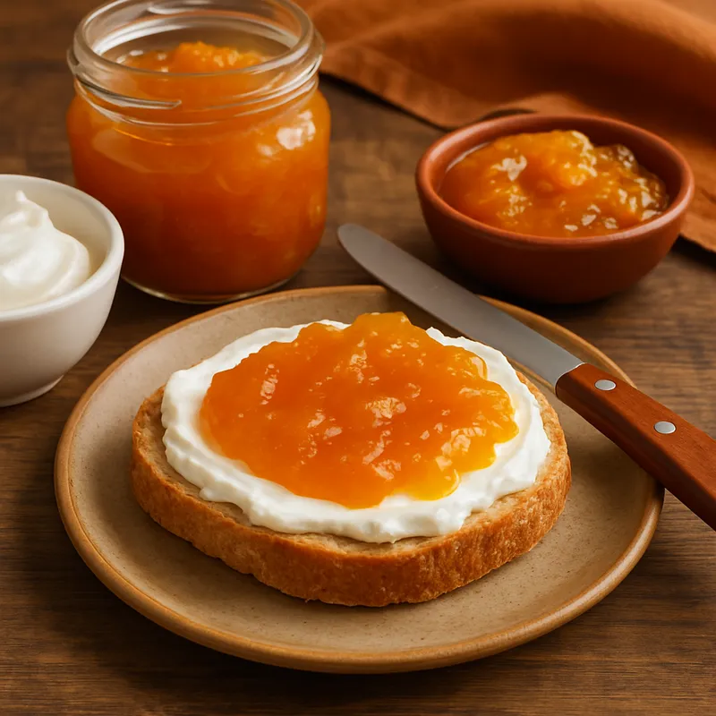 Requeijão mit Kürbismarmelade