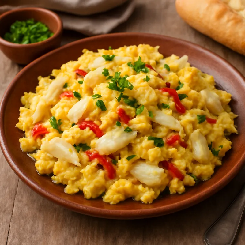 Revuelto de Bacalao (Stockfisch-Rührei)