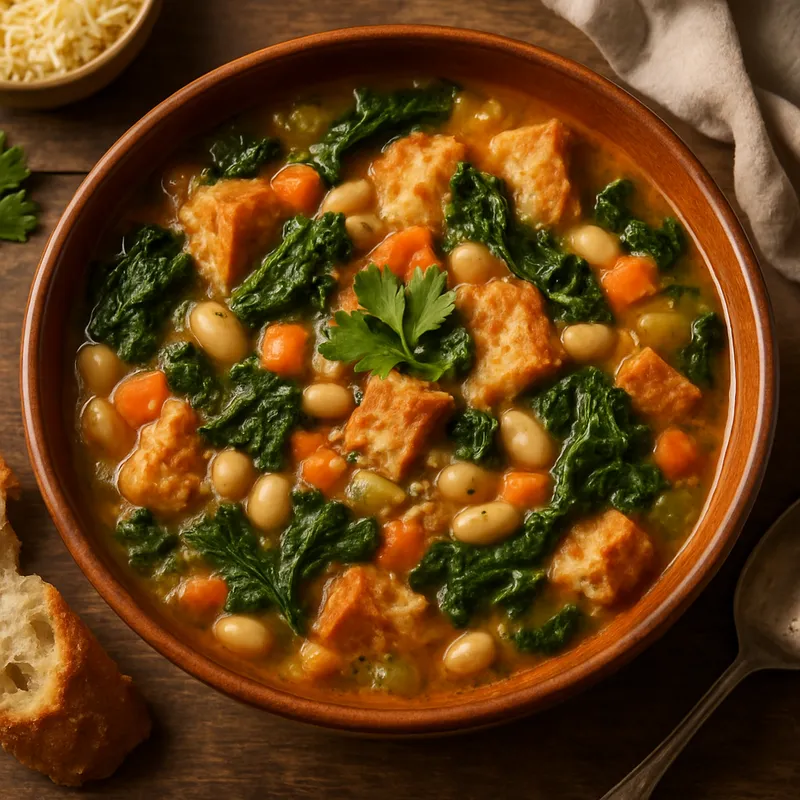 Ribollita (Toskanische Brot- und Gemüsesuppe)