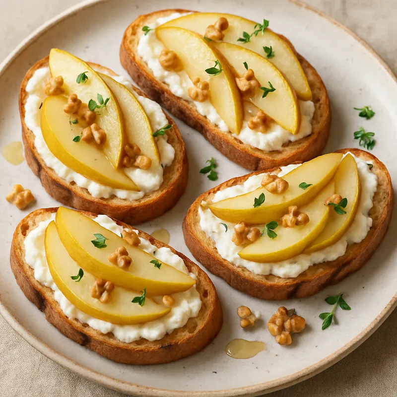 Ricotta-Birnen-Crostini