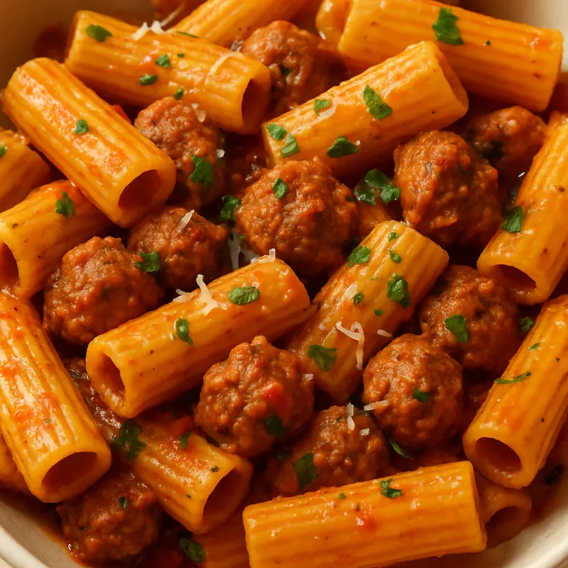 Rigatoni mit Wurst