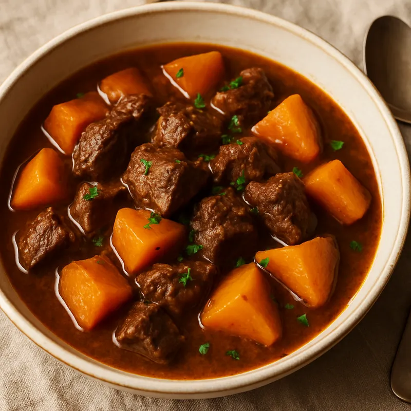 Rinderragout mit Rüben