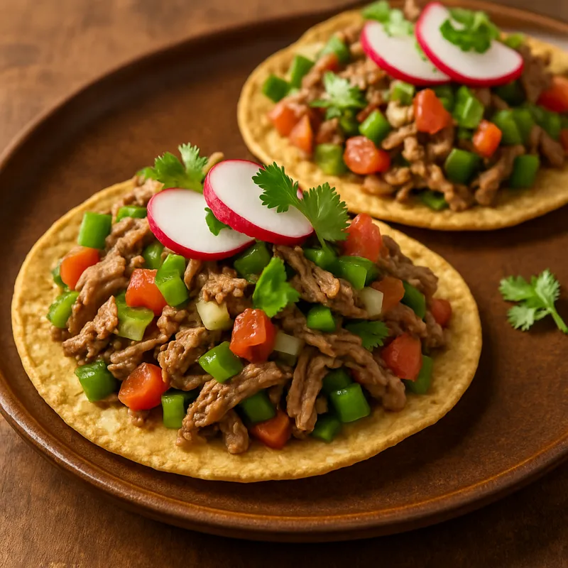 Rindfleisch-Salpicon-Tostadas