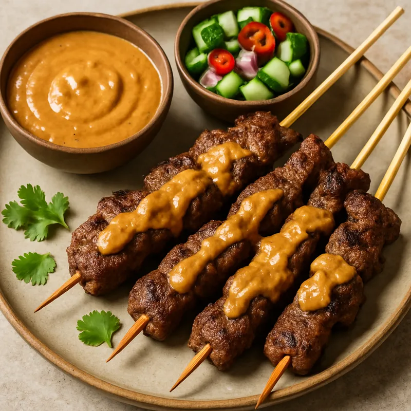 Rindfleisch-Satay-Spieße