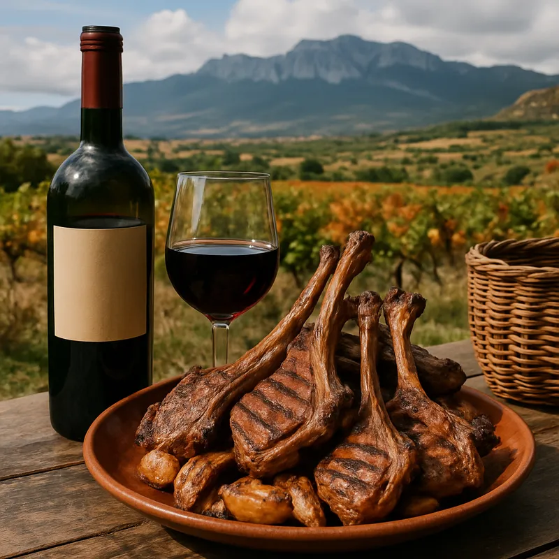 Rioja-Wein und Lammfest