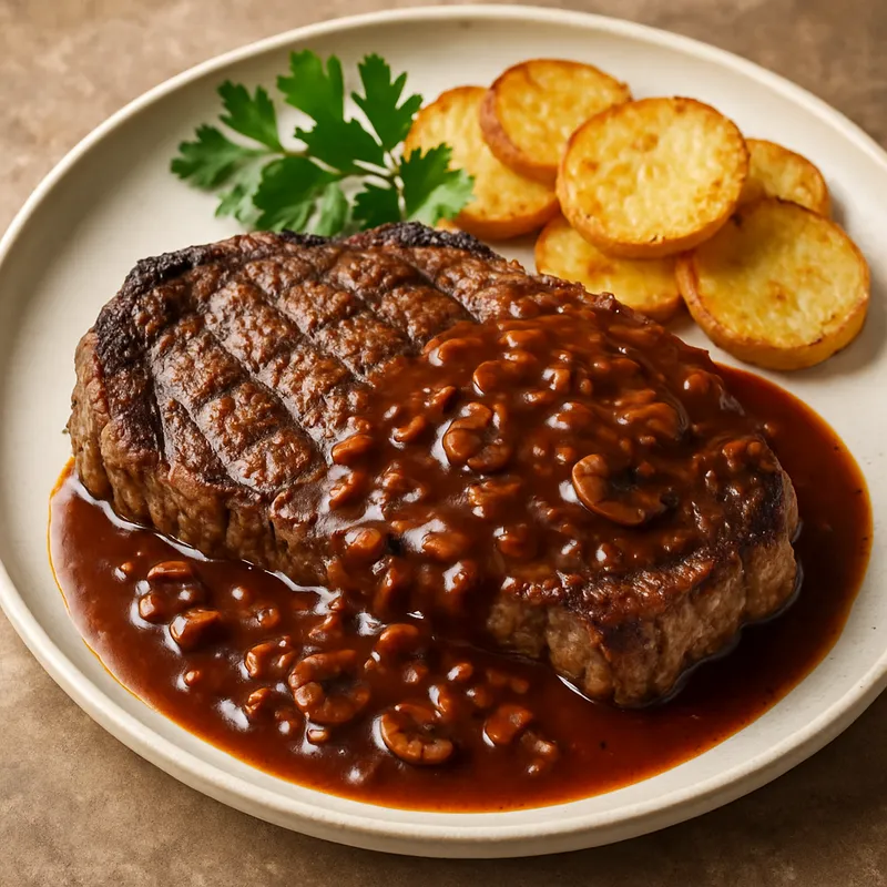 Rippensteak mit Weinhändlersauce