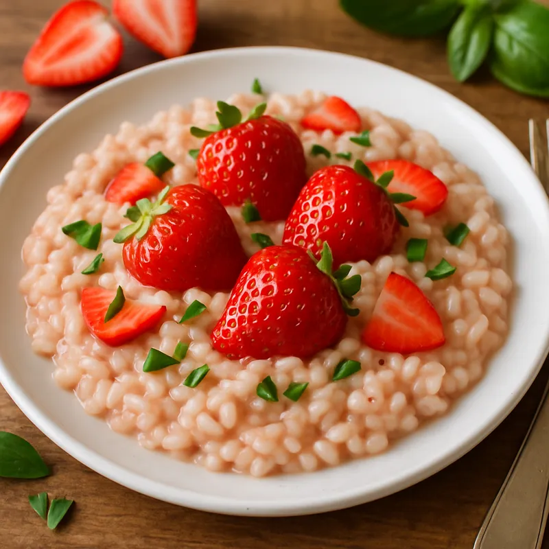Risotto mit Erdbeeren