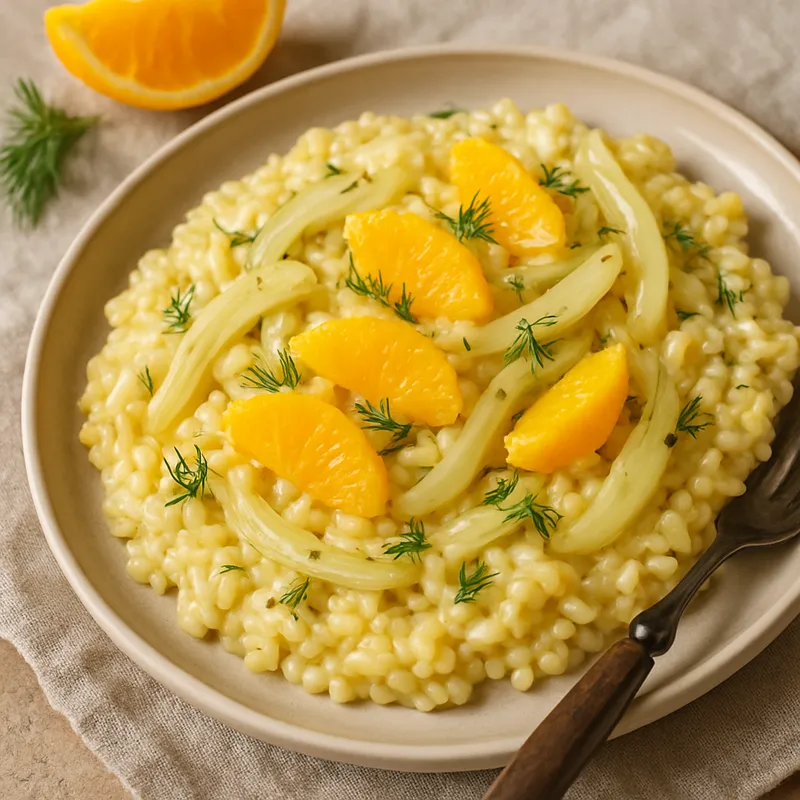 Risotto mit Fenchel und Orange