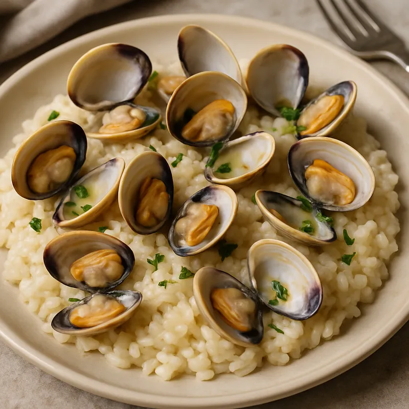 Risotto mit Venusmuscheln