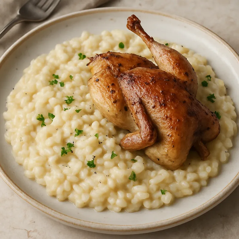 Risotto mit Wachtel