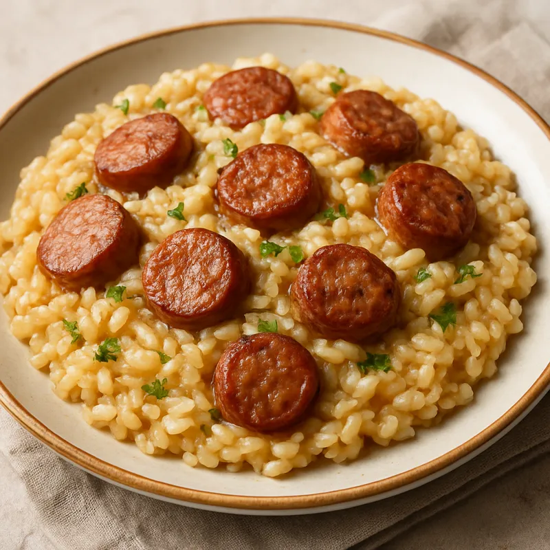 Risotto mit Wurst