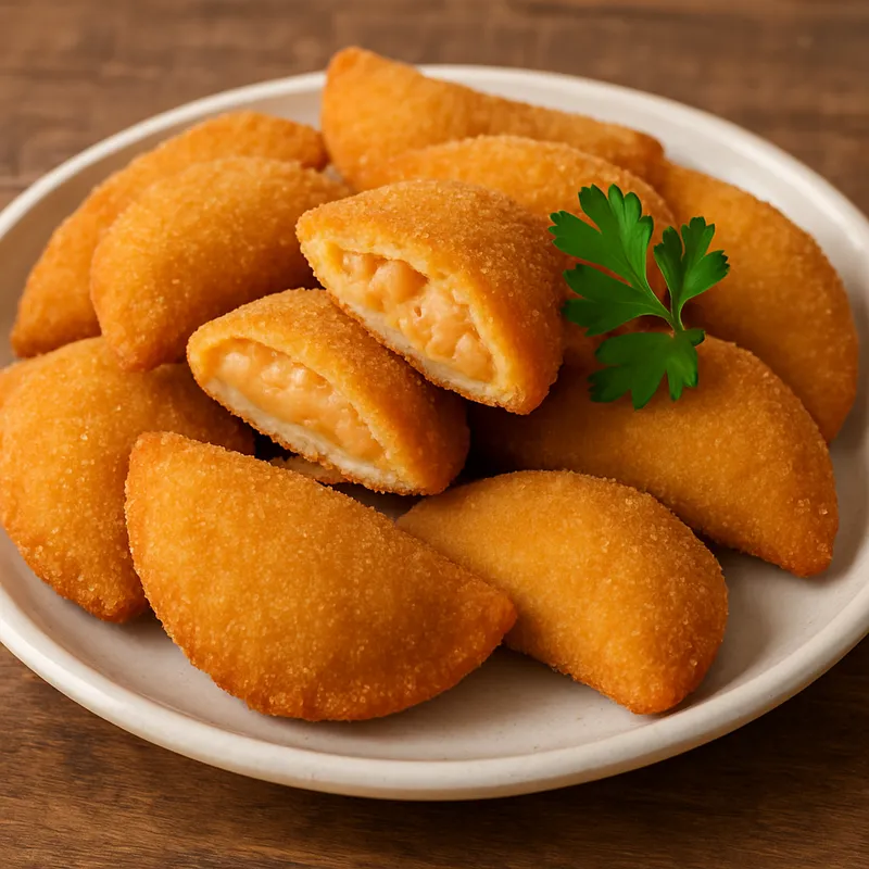 Rissóis (Portugiesische frittierte Teigtaschen)