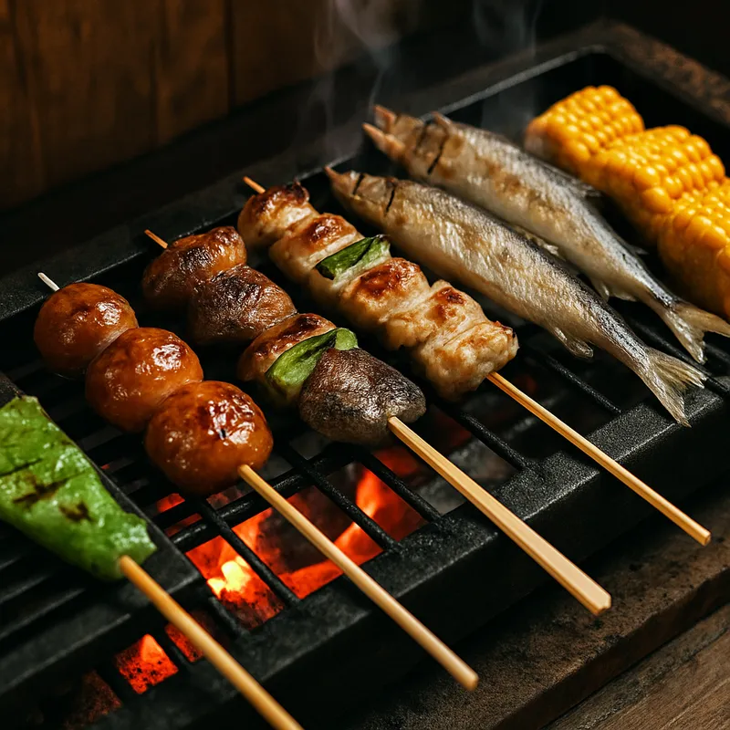 Robatayaki (Am Feuer gegrillte Speisen)