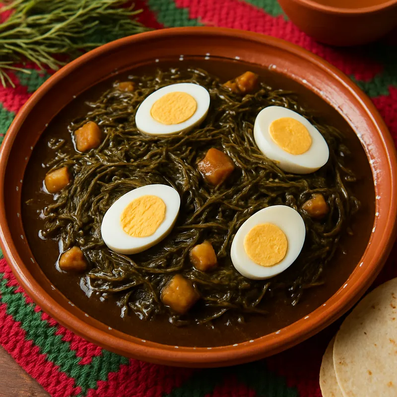 Romeritos mit Mole (Weihnachtliche Kräuter)