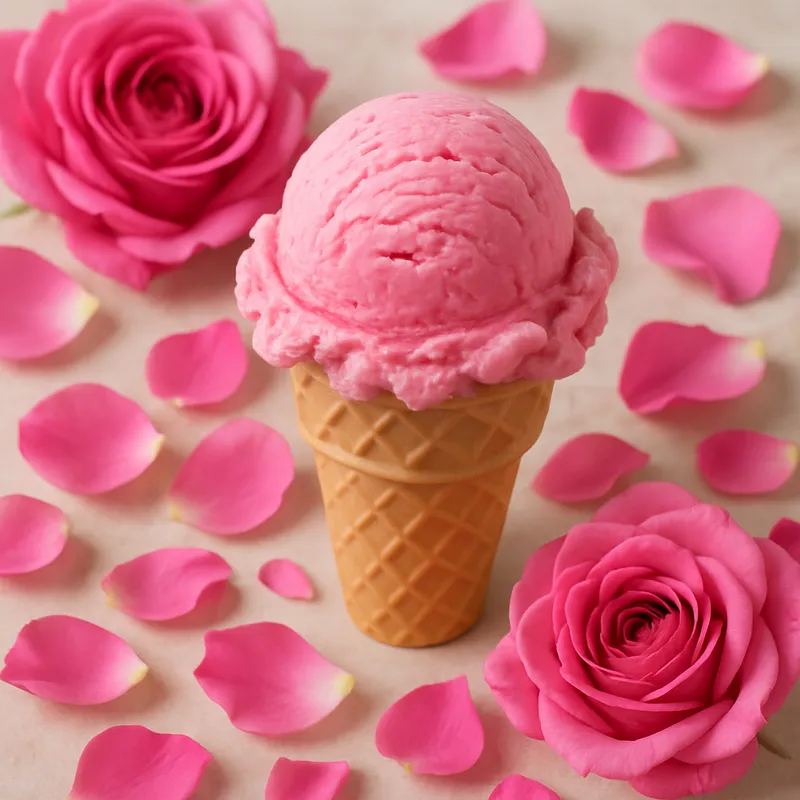 Rosenblüten-Eis
