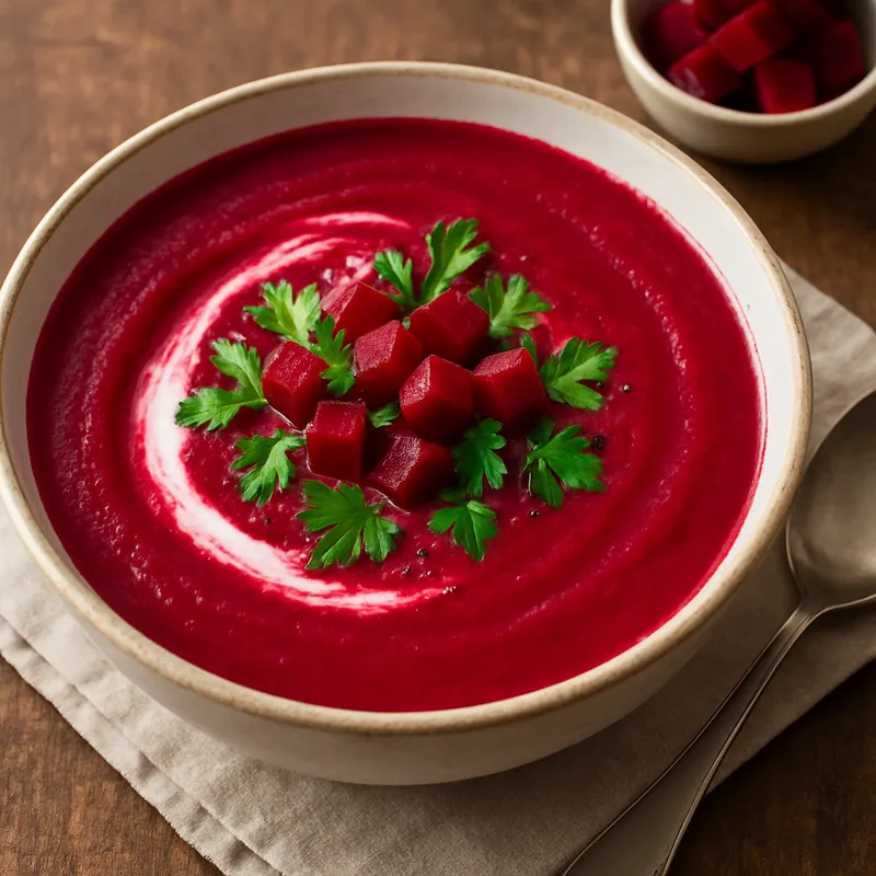 Rote-Bete-Suppe (Pancar çorbası)