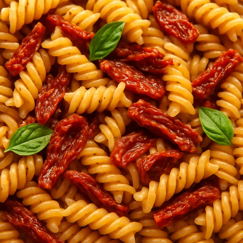 Rotini mit getrockneten Tomaten