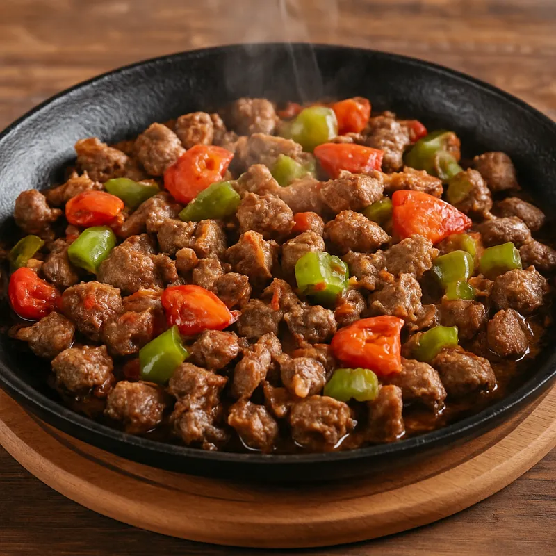 Sac Kavurma (Gemischtes Fleisch auf der Eisenplatte)