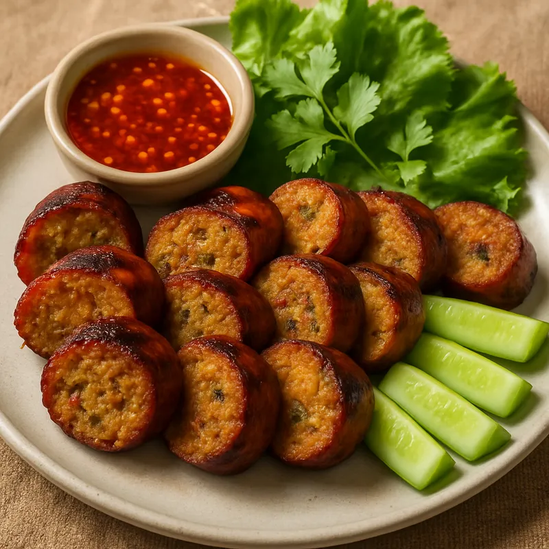 Sai Oua Tod (Nordthailändische gebratene Wurst)