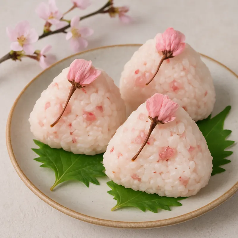 Sakura Onigiri (Kirschblüten-Reisball)