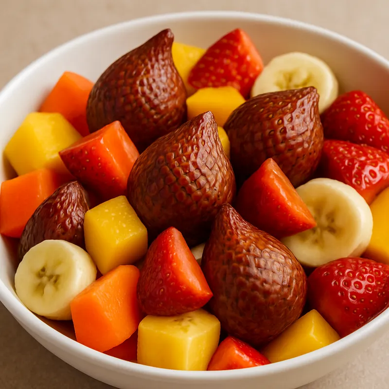 Sala Süßer Salak Schlangenfrucht Obstsalat