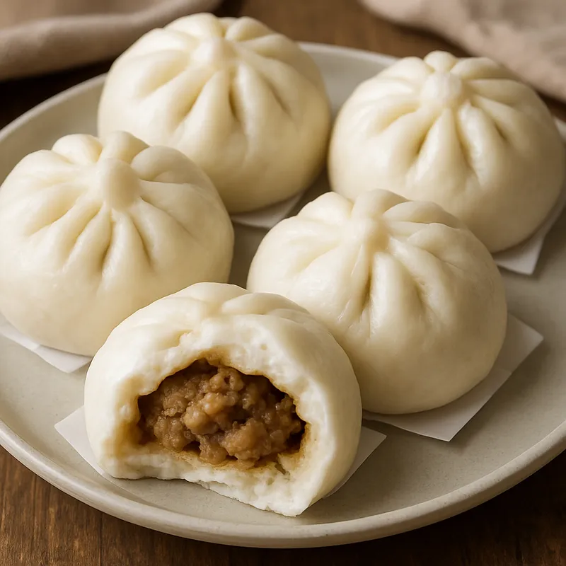 Salapao – Thailändische gedämpfte Brötchen mit Schweinefleisch