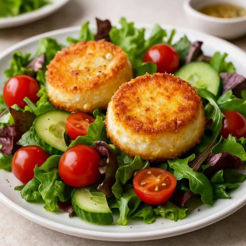 Salat mit gebackenem Ziegenkäse