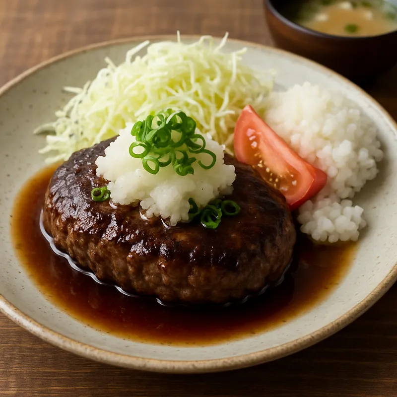 Salisbury Steak auf japanische Art