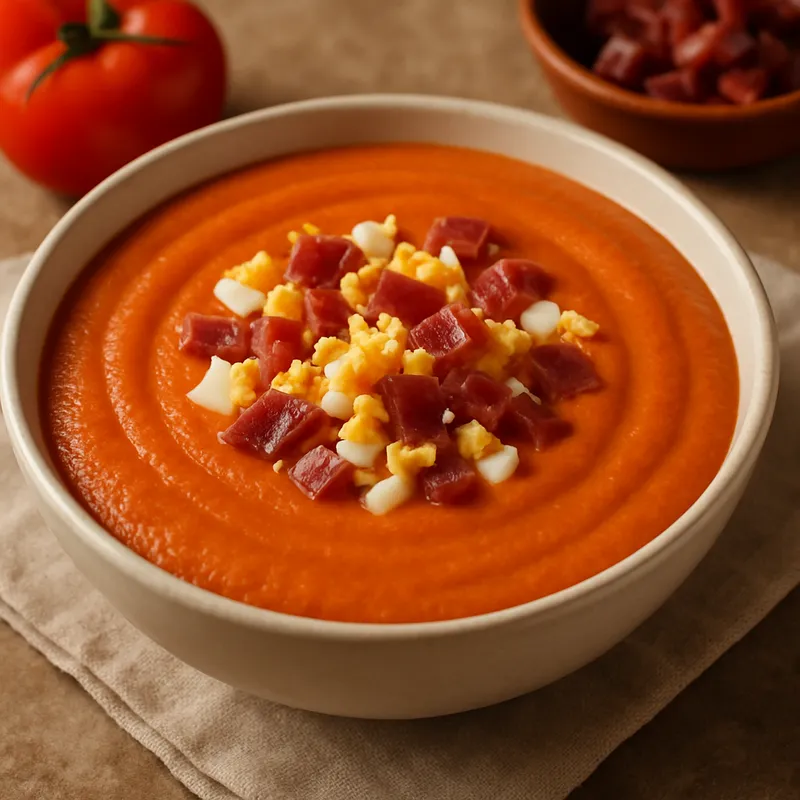 Salmorejo (Dicke kalte Tomatensuppe aus Córdoba)