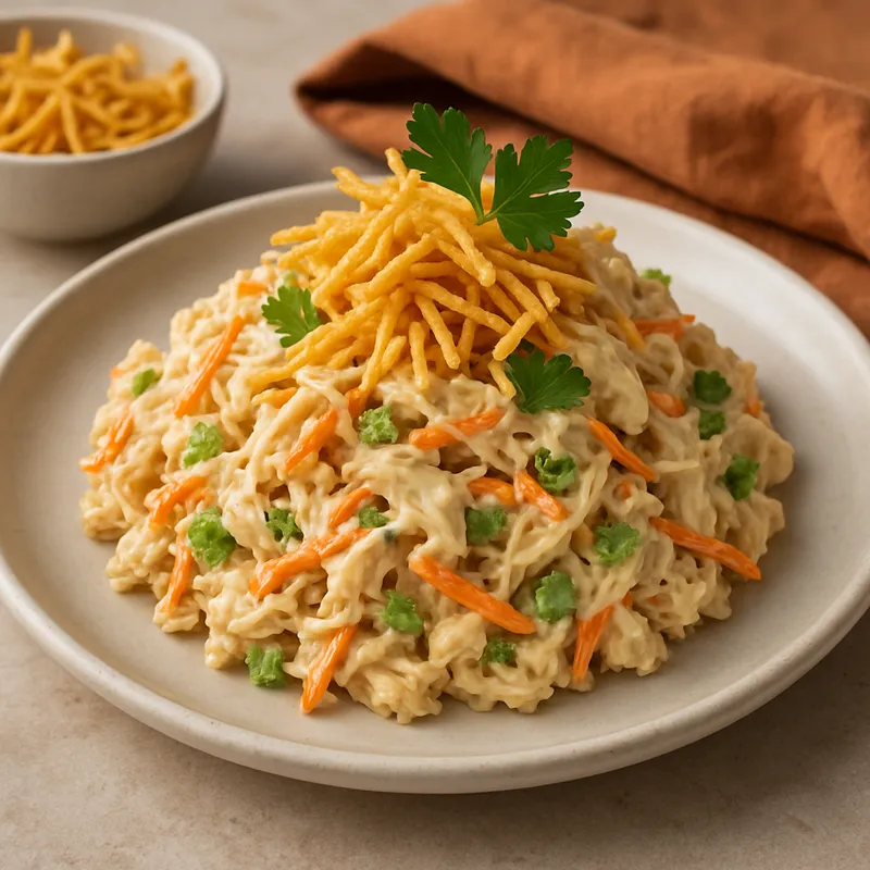 Salpicao (Brasilianischer Hähnchensalat als Vorspeise)