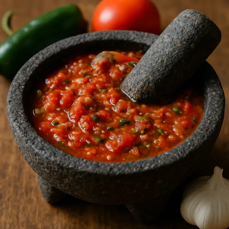Salsa de Molcajete (Im Mörser gemahlene Salsa)