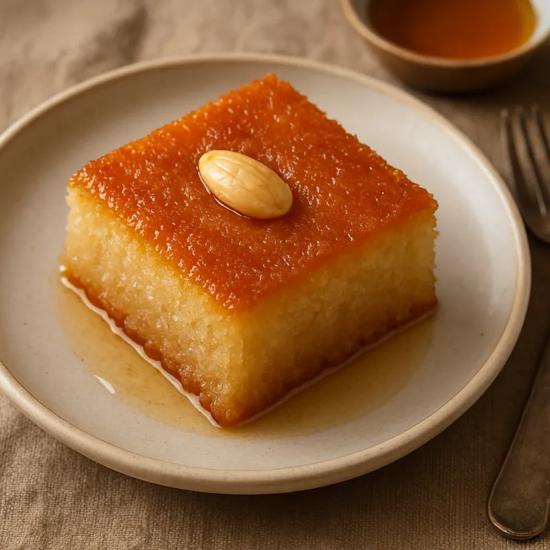 Samali (Grießkuchen mit Sirup)