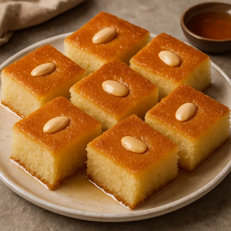 Sambali (Grießkuchen mit Zuckersirup)
